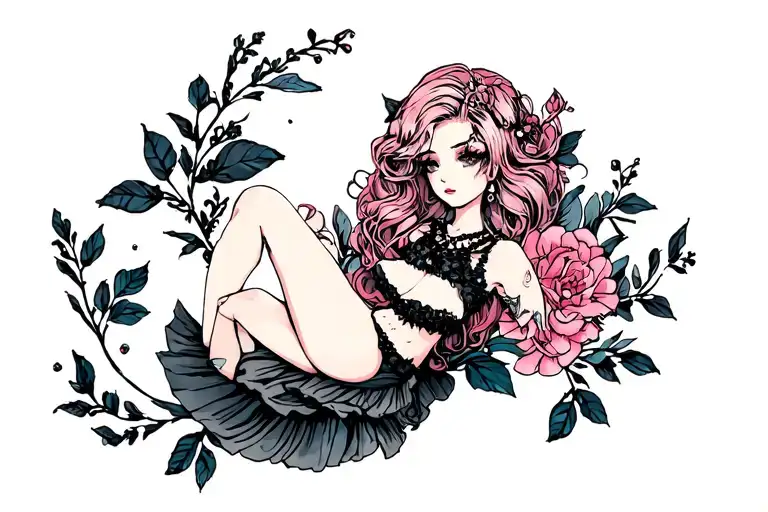 sissy whore tattoo design idea