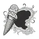Memorial tattoo fro someone that loved ice cream cones and had Parkinson's disease tattoo design idea