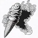 Memorial tattoo fro someone that loved ice cream cones and had Parkinson's disease tattoo design idea