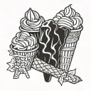 Memorial tattoo fro someone that loved ice cream cones and had Parkinson's disease tattoo design idea