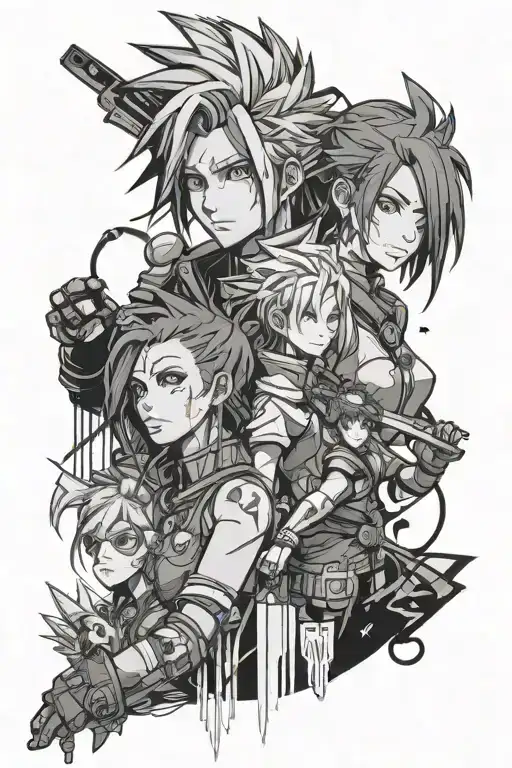 borderlands apex legends kingdom hearts final fantasy x tattoo design idea