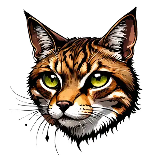 animal, eye looking tattoo design idea