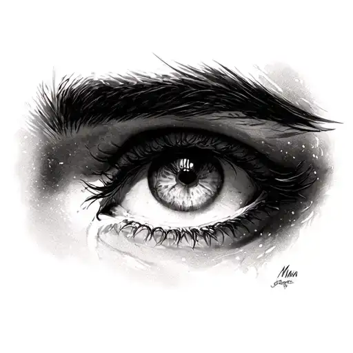 mamma mia angel eyes tattoo design idea