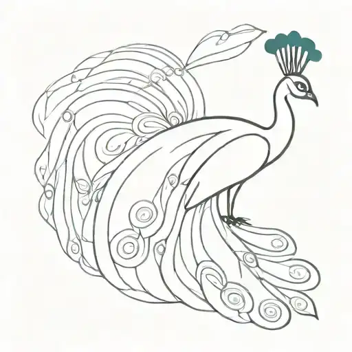 peacock looking tattoo design idea