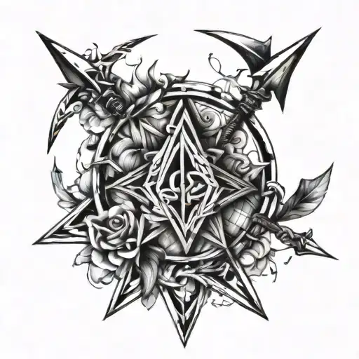 bow 3 arrow design tattoo design idea