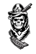 Fallout New Vegas Raiders logo tattoo design idea