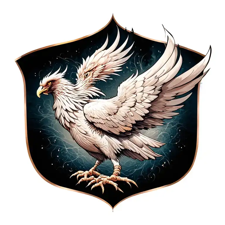 masculine Phoenix tattoo design idea