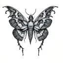 ethereal moth sleep token tattoo design idea
