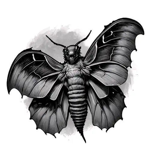 mothman as a moth tattoo design idea