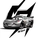 lightning McQueen with background  tattoo design idea