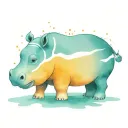 hockey hippo tattoo design idea