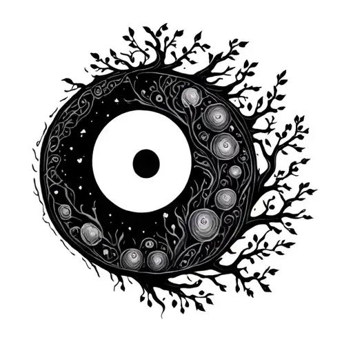 Semicolon Tree tattoo design idea