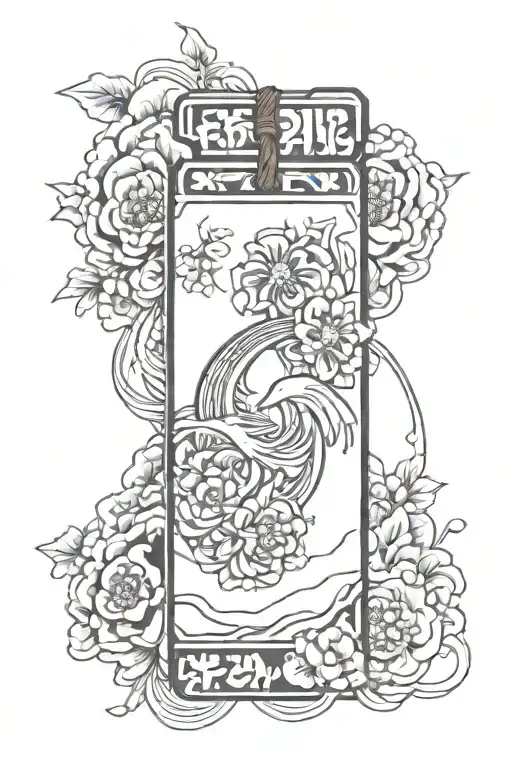 japanese omamori ofuda protection tattoo design idea
