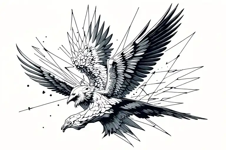 Icarus flying towards tattoo design idea
