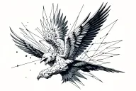 Icarus flying towards tattoo design idea
