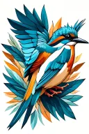 swallow and kingfisher  tattoo design idea