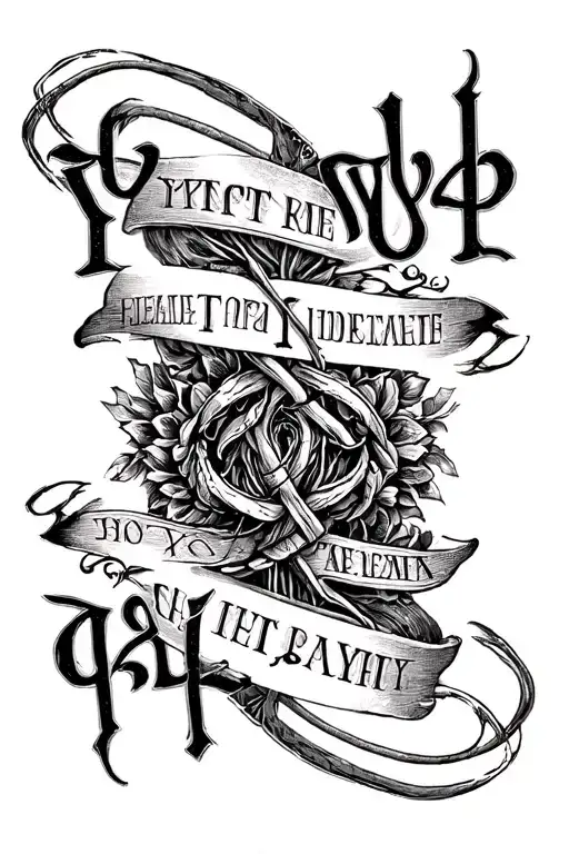 yhwh name tattoo design idea