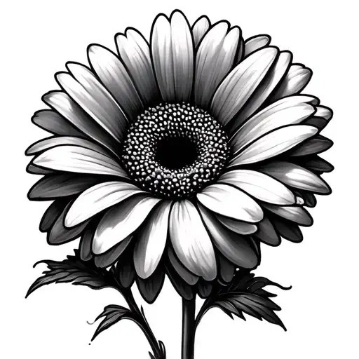 gerbera daisy outline tattoo tattoo design idea