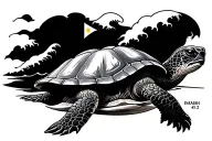 turtle and wave with philippines flags and isaiah 43:2 tattoo design idea