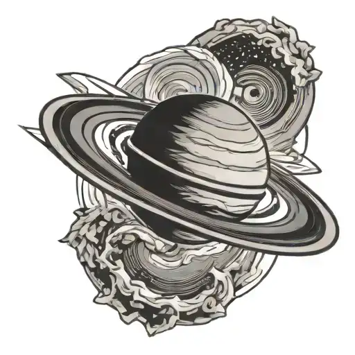 Saturn tattoo design idea
