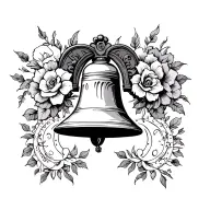 Church Bell Day of the Dead tattoo design idea