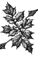 mistletoe arrow tattoo design idea