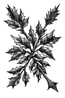 mistletoe arrow tattoo design idea