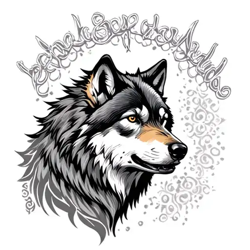 Lone Wolf tattoo design idea