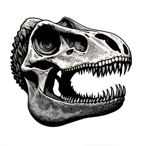 Dinosaur Skull tattoo design idea