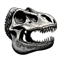 Dinosaur Skull tattoo design idea