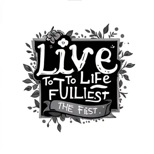 Live Life To The Fullest tattoo design idea