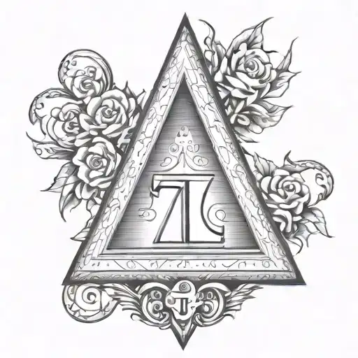 number 17 in roman numerals with the triangle of fraternity tattoo design idea