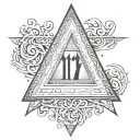 number 17 in roman numerals with the triangle of fraternity tattoo design idea