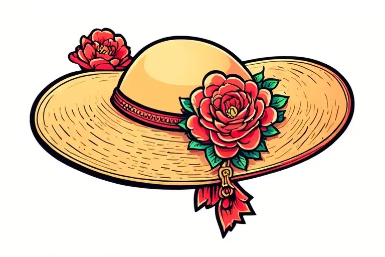 cute vietnamese hat 2x2 inch tattoo tattoo design idea