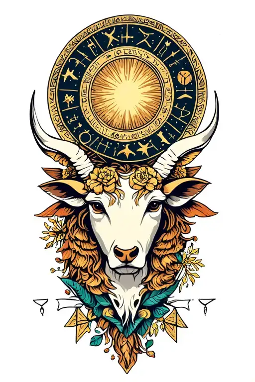 taurus virgo sagittarius aquarius zodiac sign tattoo design idea