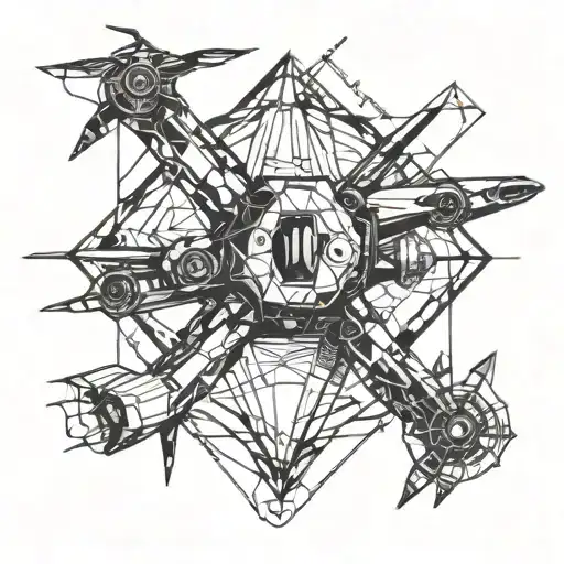 FPV drone bomber tattoo design idea
