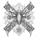 FPV drone bomber tattoo design idea