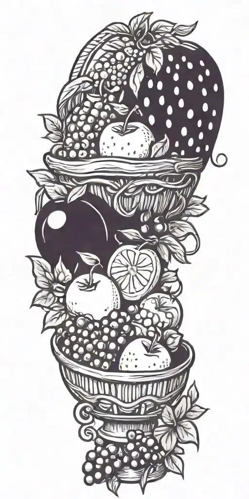 fruit basket tattoo design idea