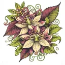 Passionflower entwined tattoo design idea