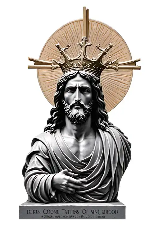 Monument to Christ King tattoo design idea
