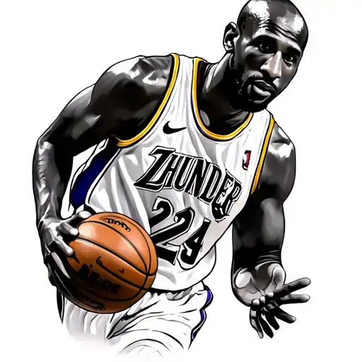okc thunder and kobe bryant tattoo design idea