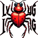 "LUV BUG" "LUV BUG"" a hart shaped bug with a huge stinger tattoo design idea
