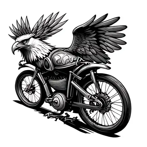 mexico eagle aztec biking canadian tattoo design idea