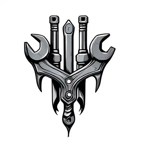 spanner tools tattoo design idea