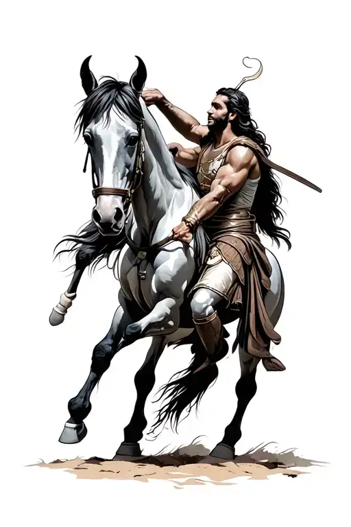 Roman Taming a Horse. add quote or find a way or make tattoo design idea