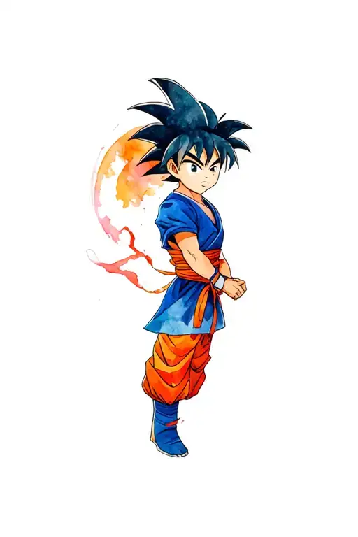 kid Goku tattoo design idea