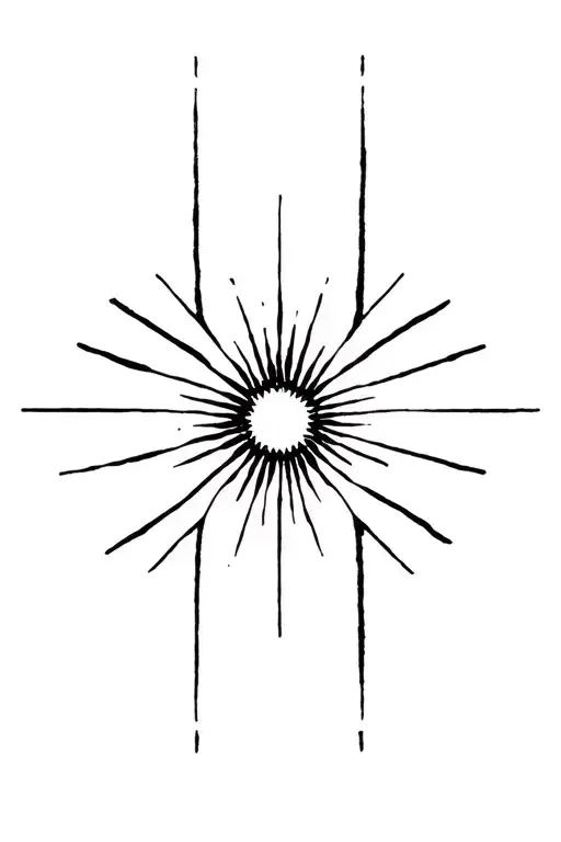 starburst tattoo design idea