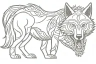 polynesian wolf for the head tattoo design idea