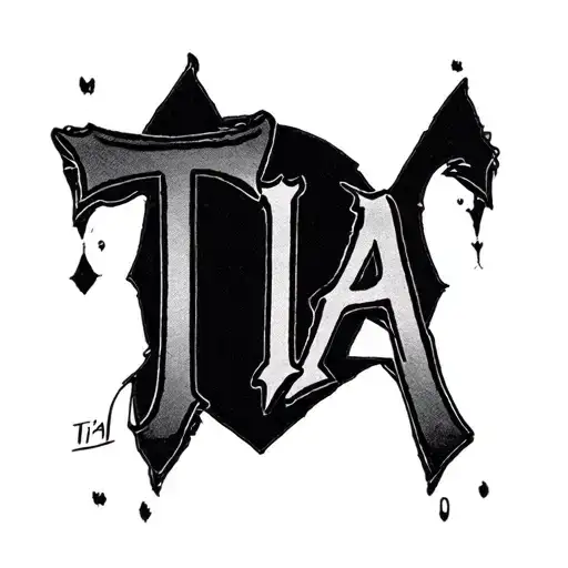 "TIA" Stitch Character tattoo design idea