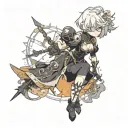 nier automata 2b tattoo design idea